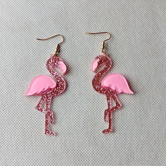Pink Flamingo Earrings - Picture 5 of 6